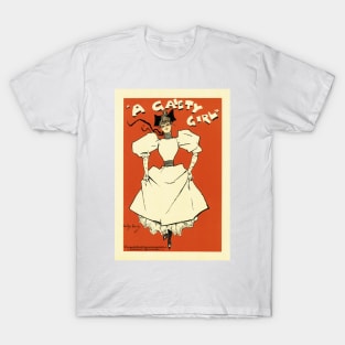 A GAIETY GIRL by Dudley Hardy Musical Theatrical Play Advertisement Art T-Shirt